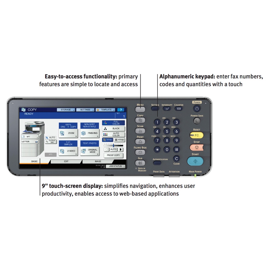 Okidata Copiers:  The Okidata REFURBISHED MPS3537mc+ MFP Copier